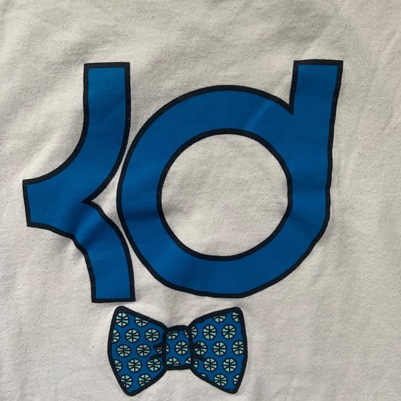 White Nike Kevin Durant Blu Bow Tie cotton T-shirt - Picture 3 of 4